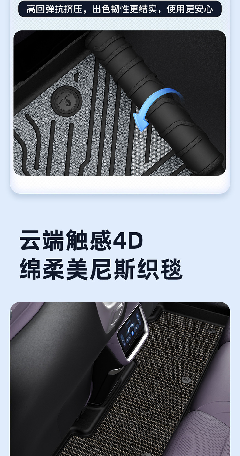 Suitable for Xiaomi YU7 SU7 new model, TPE car floor mats and trunk mat, eco-friendly, waterproof, and wear-resistant