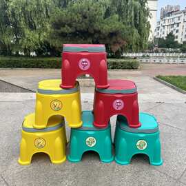 厂家批发手提塑料儿童凳子玩具塑料凳浴室换鞋可印LOGO简约椅子