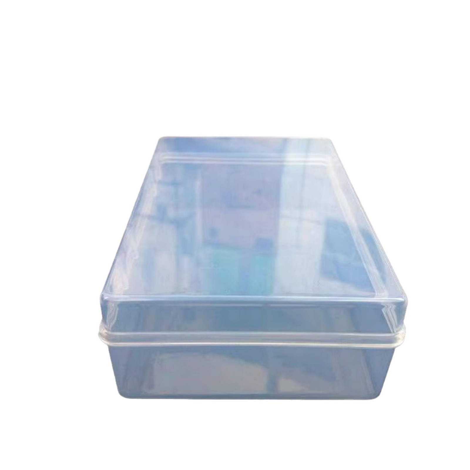 Caja de herramientas grande de alta transparencia Caja de plástico transparente Caja de embalaje transparente Accesorios de hardware Caja de almacenamiento Spot al por mayor