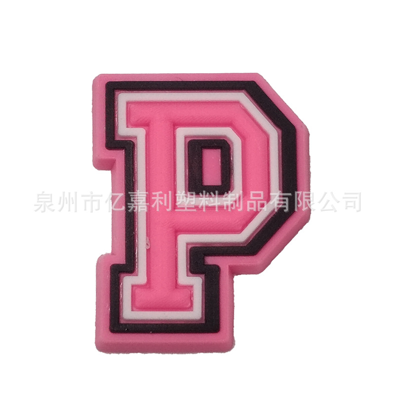 Rosa carta serie agujero zapatos Accesorios agujero zapatos DIY zapatos desmontables flor zapato hebilla al por mayor