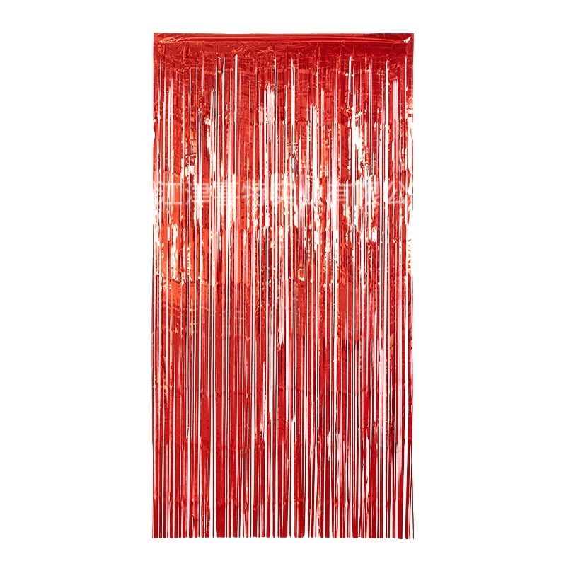 Cortina de lluvia brillante de 1mX2m para Navidad, fiestas de cumpleaños, festivales, decoración de bodas, telones de fondo