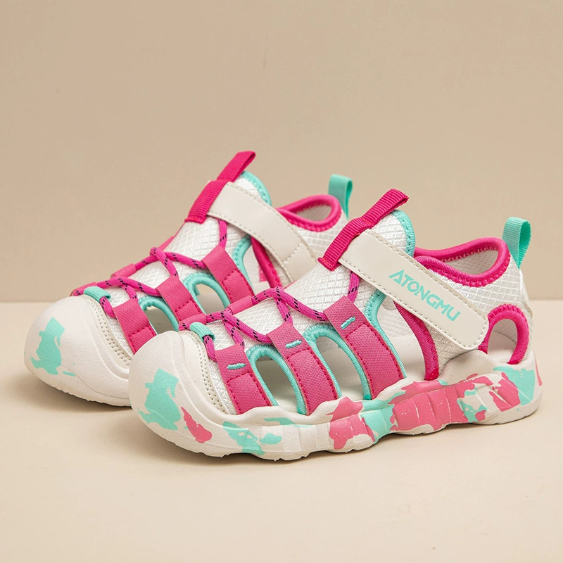 Дышащая и износостойкая летняя уличная детская обувь для прогулок и походов 2025 года для мальчиков, пляжный тренд Baotou