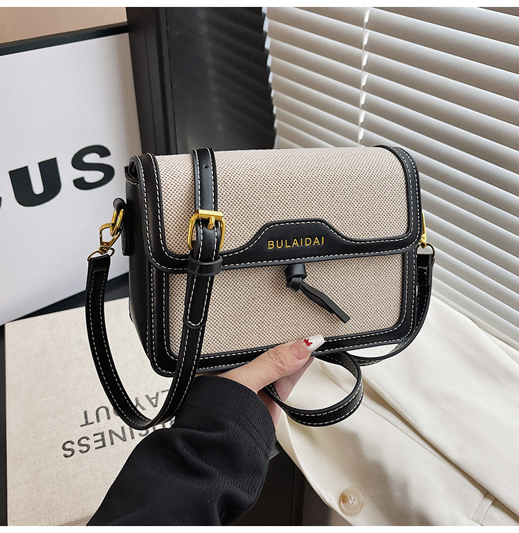 Bolso de alta sensación de mujer nuevo estilo europeo y americano retro cross-border empalme color contraste bolso cuadrado ligero lujoso viaje de hombro mochila image 9