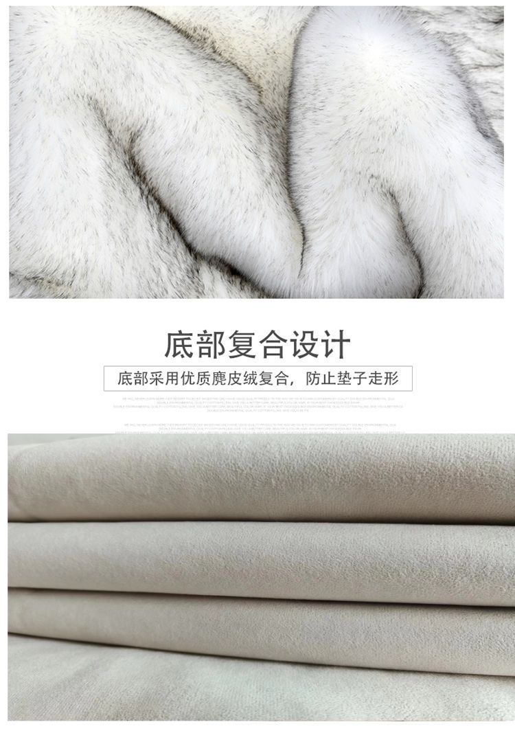 New Chinese-Style Large Red Chair Cushion, Faux Cashmere Door Mat, High-End Blue Carpet for Living Room Decoration and Grand Opening