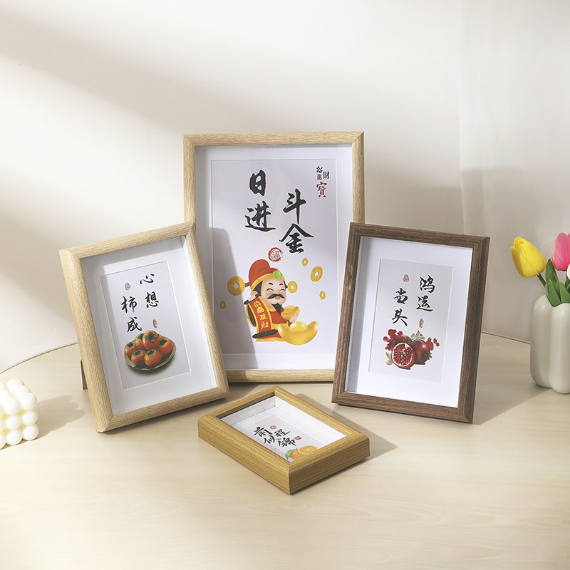 Wholesale wooden hollow three-dimensional photo frame calligraphy table business license frame a4 wall self-made diy specimen picture frame Wholesale wooden hollow three-dimensional photo frame calligraphy table business license frame a4 wall self-made diy specimen picture frame