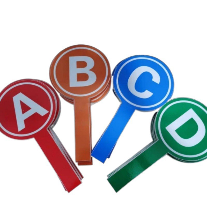 号码牌手举牌可擦写打分牌拍卖牌评分牌字母牌可印数字logo垒德株