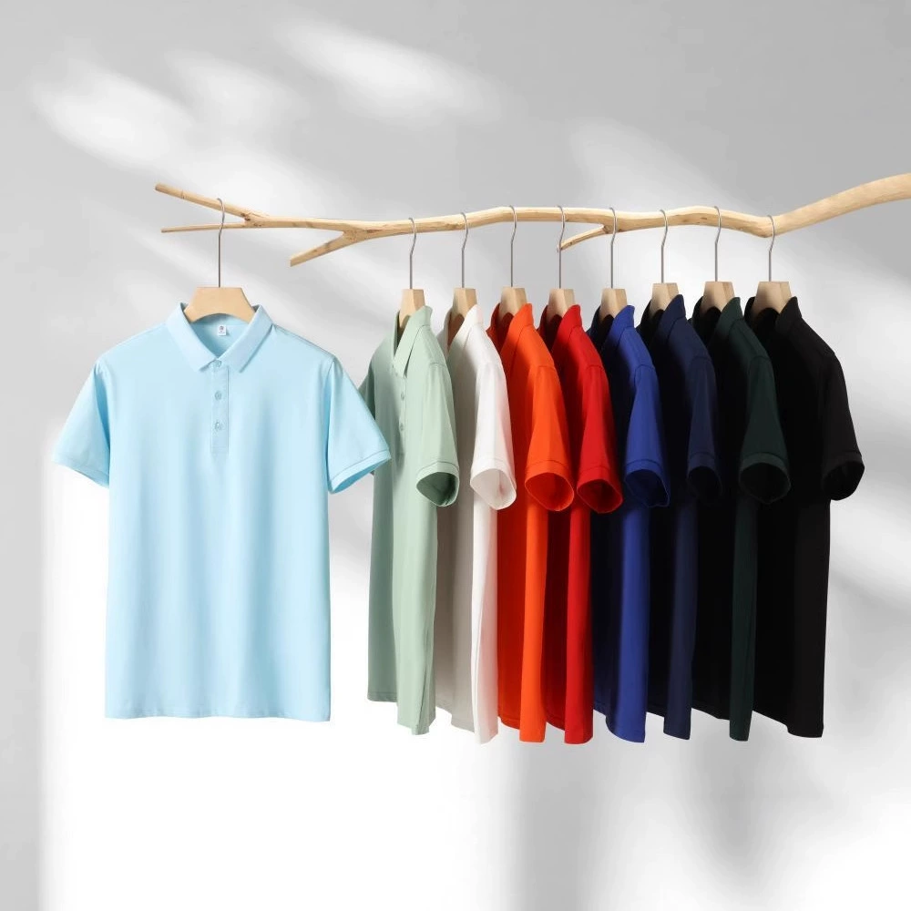 Летняя рабочая одежда, футболка с короткими рукавами, рубашка-поло с лацканами из чесаного льда, рабочая одежда для предприятий общественного питания, групповая рабочая одежда 99216