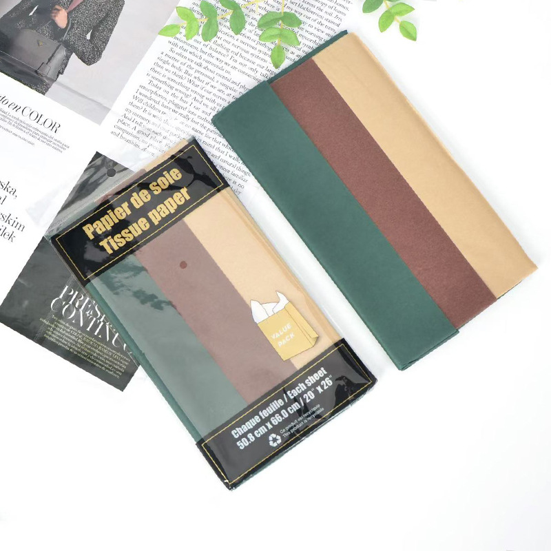 Papel de copia de color Papel de pera Papel de linterna Papel de flores Papel de envolver Tissue paper Color mezclable