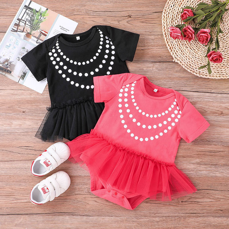 Baby Cute Summer New Style Short-sleeved One-piece Casual Baby Triangle Romper display picture 3