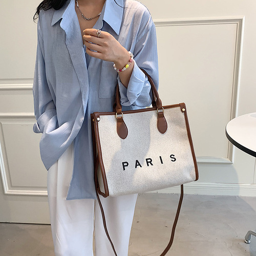 Large capacity bag for women summer versatile  new trendy fashion crossbody bag canvas bag handheld tote bag large bag