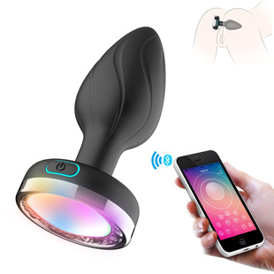 APP Remote Control Luminous Anal Plug Adult Supplies Masturbator for Men and Women Rear Chamber Vibration Remote Control Egg Jumping Anal Plug