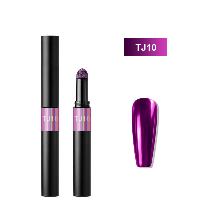 Finger Concubine Nail Art Series TJ12 Color Nail Art Mirror Polvo en polvo Lápiz de cojín de aire sin polvo volador Espejo de titanio Pluma de cojín de aire en polvo de hadas