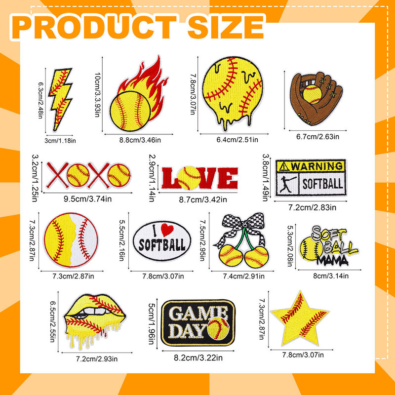 特大炎野球高密度刺繍布ステッカースポーツウェア DIY 装飾パッチステッカーソフト野球ベース|undefined