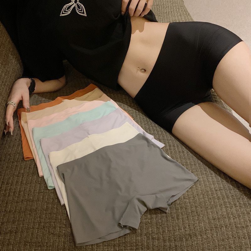 Zhang Yuanying's Seamless Tummy Control Shorts, Thin Style, Outerwear Four-Corner Shorts, Sexy Tight-Fitting Anti-Exposure Underwear, Leggings