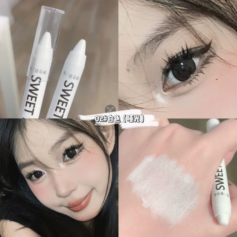 Подводка-подчёрк глаз хайлайтер pen (Sweet Mint), матовая и перламутровая, точное заполнение внутреннего угла глаза и лица