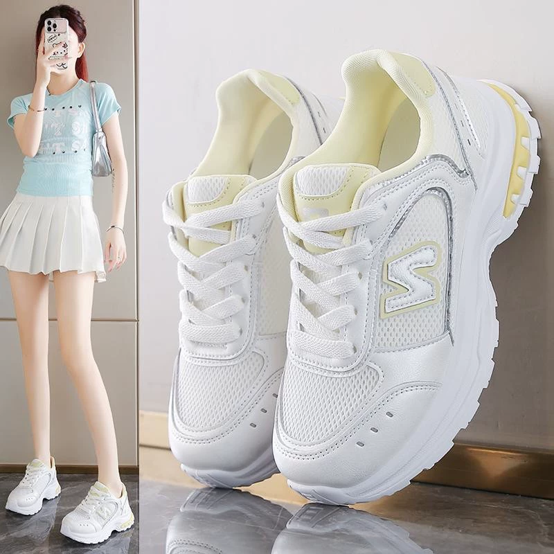 Модные летние новые удобные женские кроссовки с большой сеткой N-образной формы, дышащие и удобные.