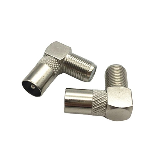 F female to TV male 90 degree TV plug F female to TV male British F female to 9.5 TV male RF adapter