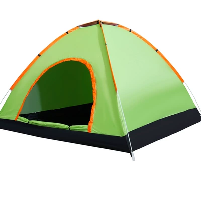 Outdoor full-automatic tent free of construction and quick opening for 3-4 people for 2 people to throw away household picnic beach camping silver sunscreen (Çadırlar) - green-3-4-people