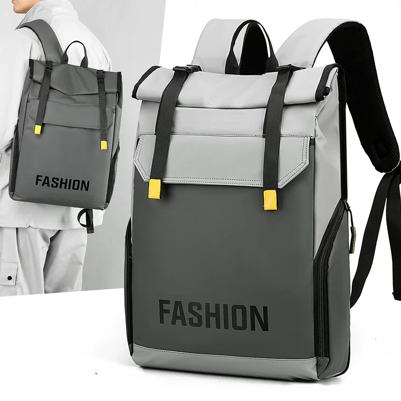 Men's backpack, capacious laptop for leisure, business version, high-quality style