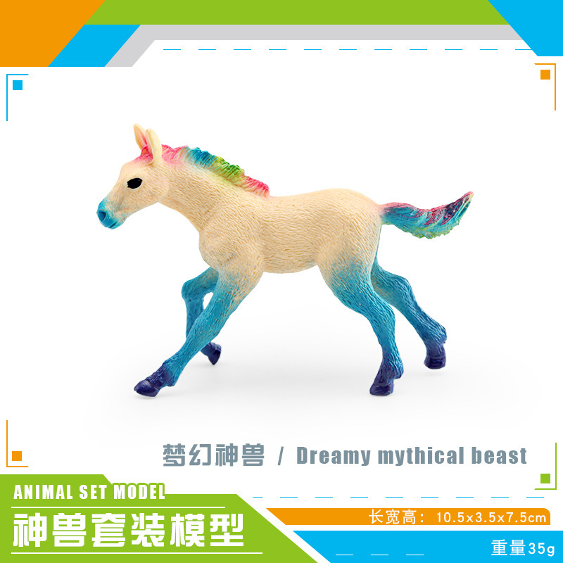 Exportación transfronteriza simulación de animales mitológicos occidentales fantasía modelo de plástico sólido Tianma decoración juguetes