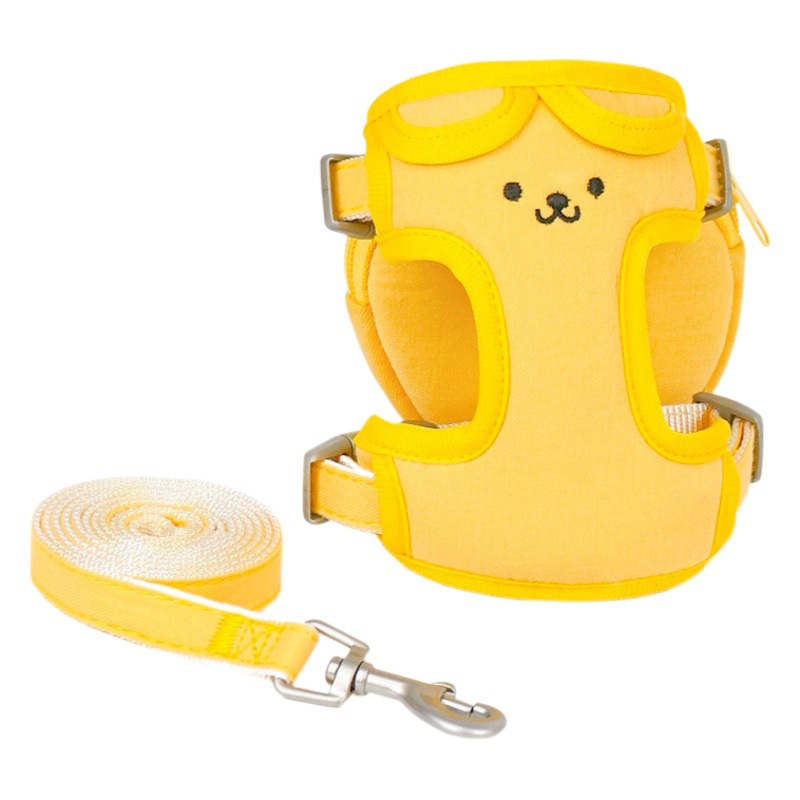 Nueva correa de perro pequeño perro anti-Romper gato Correa perro auto-mochila oso de peluche gato pecho Correa