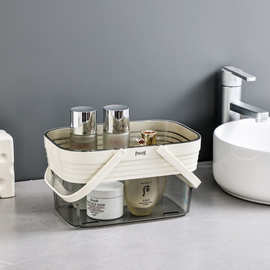 Petty-8111手提篮 透明手提洗澡篮子 沐浴筐 澡堂杂物洗浴用品篮