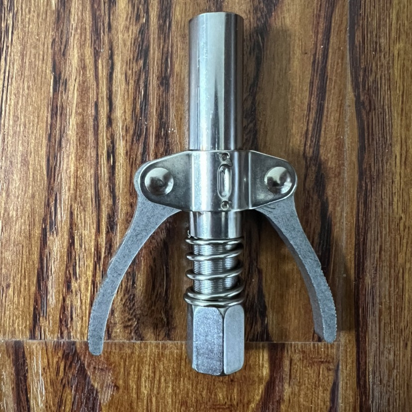 锁钳式齿轮式注油嘴黄油枪头平头高压新款式电动手动黄油嘴头配件