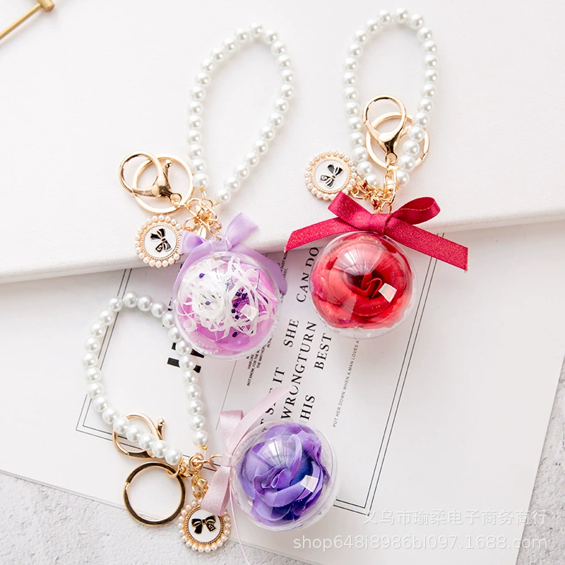 Acrylic necklace from pearl, keychain, pendant, bag decoration, new collection