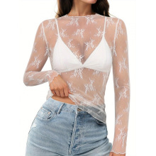 K 36625 Sheer Layered Lace Blouse ���۷ֲ���˿����ŷ�����б�