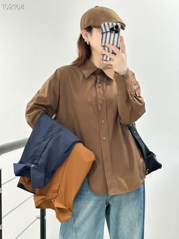 2025年秋款衬衫长袖设计款学院风棉宽松休闲韩版衬衣上衣纯色新款|undefined