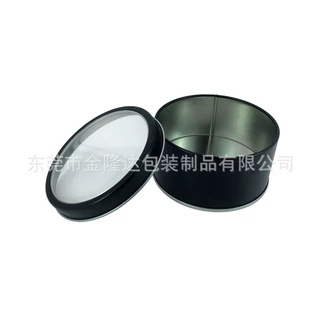厂家定制马口铁圆罐开窗手表包装铁盒首饰品铁盒金属罐喜糖盒定制