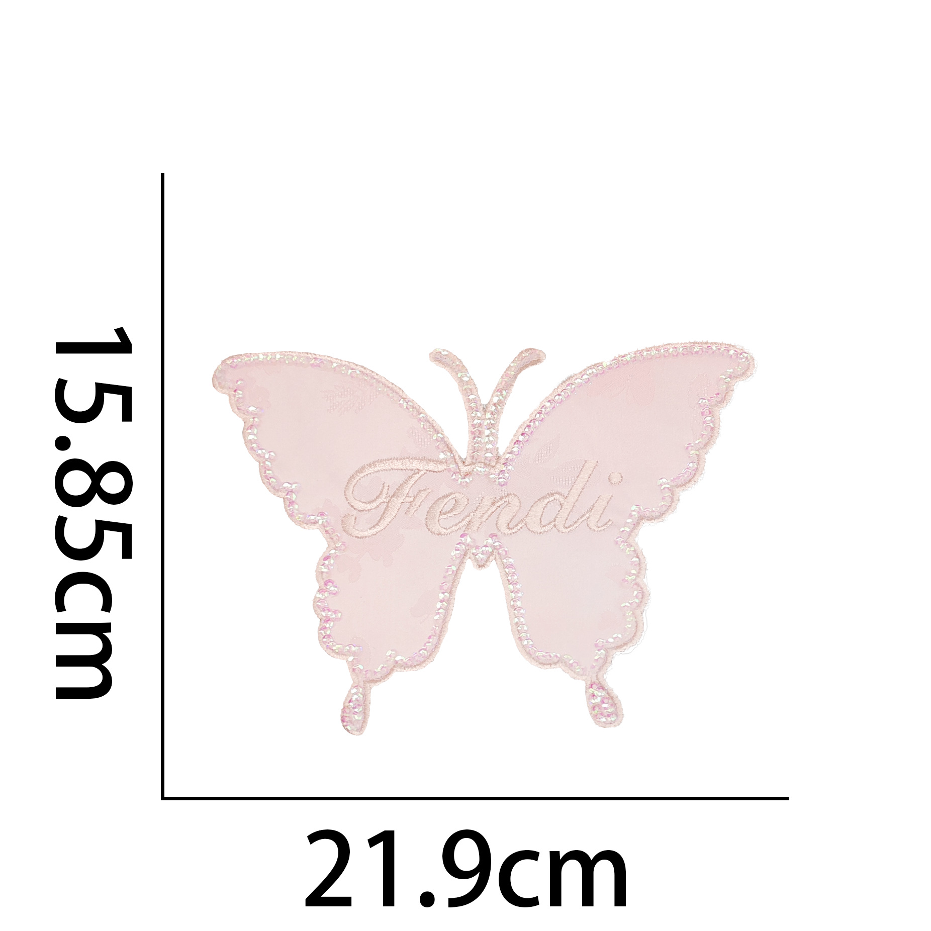 Arco de dibujos animados mariposa elemento sequinilla más pegamento de espalda serie de tela pegado DIY parche ropa serie de bolsas accesorios