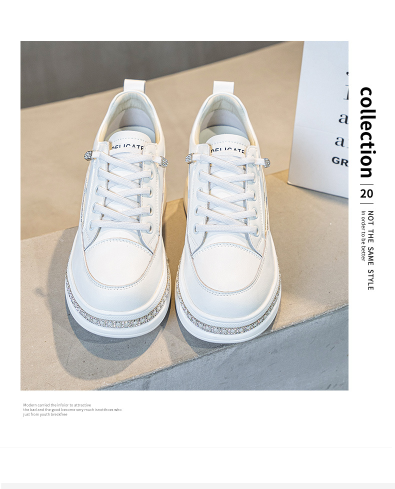 Genuine Leather White Women, Slip-On, 2025 Autumn New Thick-Soled Casual Shoes, Lightweight, Height-Increasing Sneakers_vogvips.com