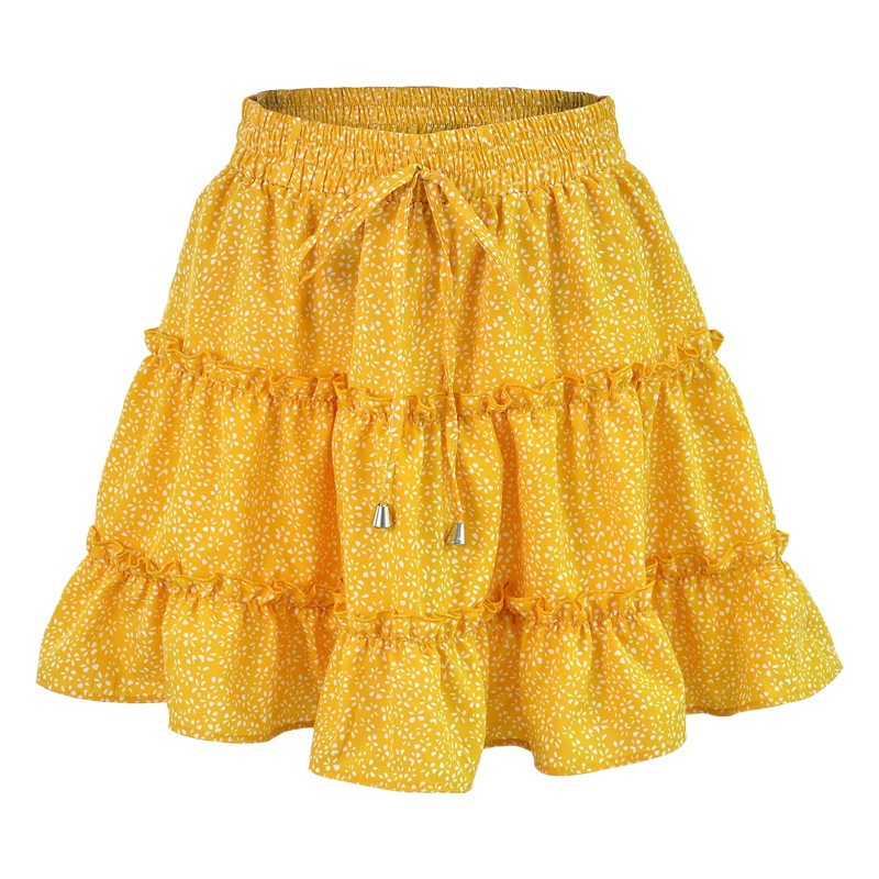 2023 лето амазонка европейская и американская женская одежда с высокой талией и листьями лотоса юбка с цветочным бюстом