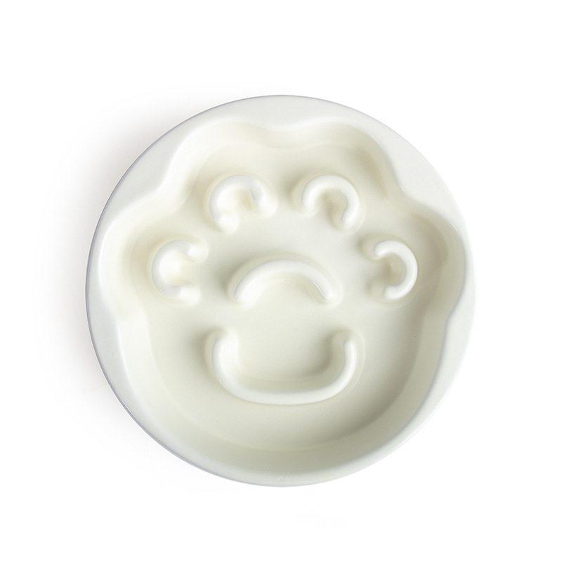Leyoupai de cerámica Slow Food Bowl antidetonante tazón de perro de gran capacidad gato perro anti-estrangulamiento digestión mascota tazón de comida lenta