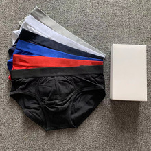 外贸潮牌365白边男士三角裤棉质运动大码男内裤头透气舒适三角男