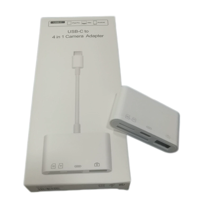 Читатель TYPE C SD четыре в одном TF с зарядкой USB, супер-диск, подходит для мобильного устройства/планшета с интерфейсом USB-C