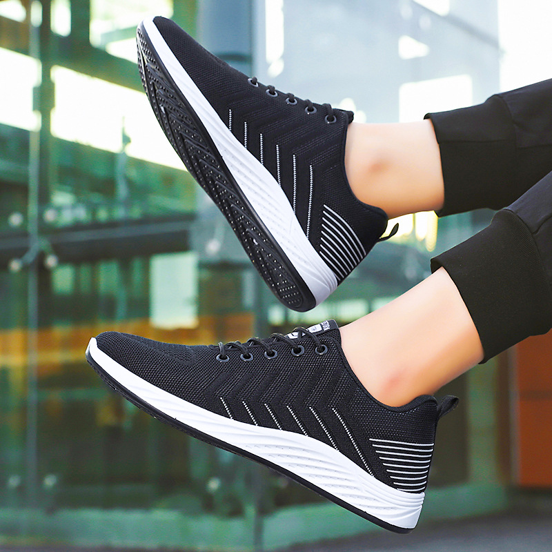 Zapatos de los hombres 2024 primavera nuevos zapatos de los hombres de comercio exterior transfronterizo más el tamaño de moda de fondo suave zapatos casuales transpirable zapatilla de deporte de los hombres