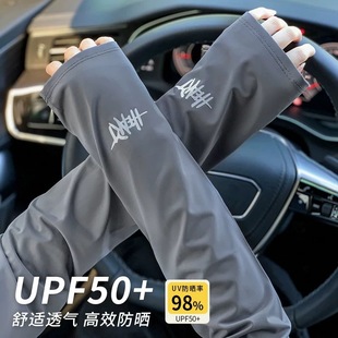 Summer Ice Silk Sun Protection Sleeves for Men, Arm Guards for Outdoor Sports, Driving and Cycling, Ice Sleeves for Fishing, Sunshade and Breathable Sleeves