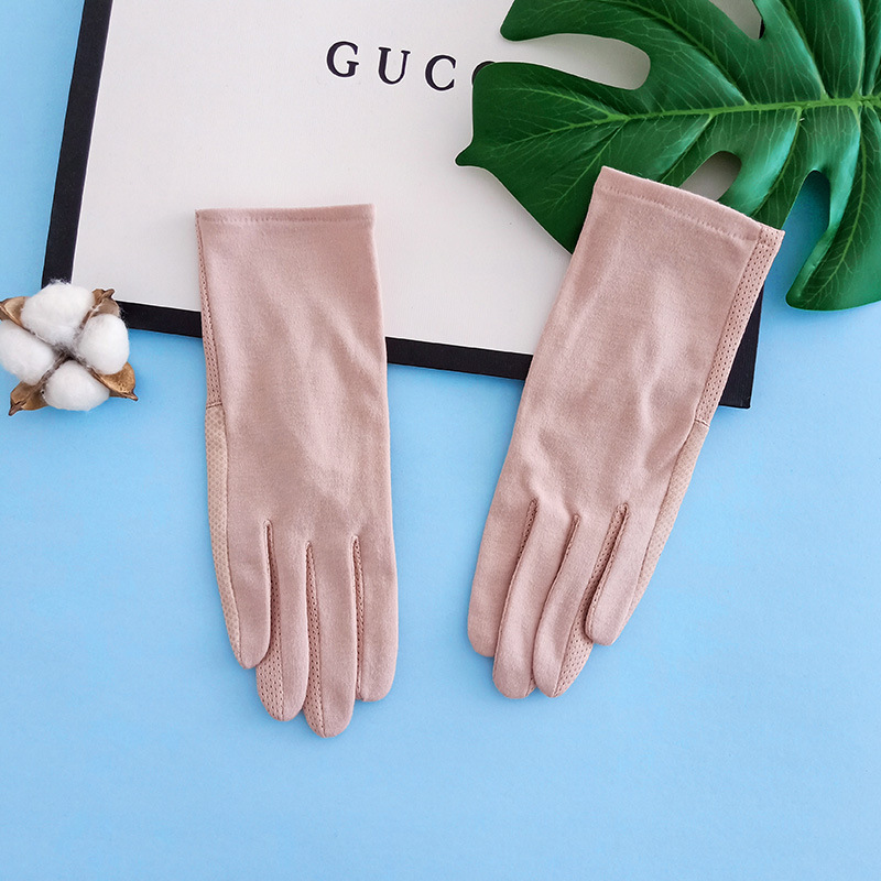 Verano color sólido en stock guantes de protección solar de las mujeres simples guantes de protección UV guantes de dedo Harajuku antideslizante guantes de pantalla táctil