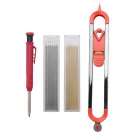 1套 图片色 ABS  多功能轮廓规复印机 形状轮廓划线尺带锁地砖木