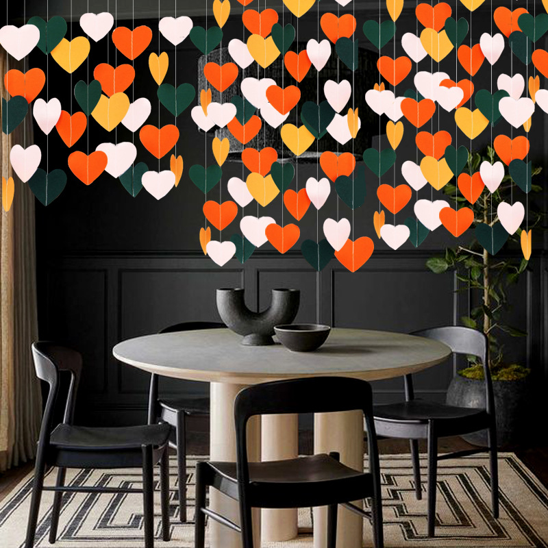 [골든+오렌지+라이트핑크+다크그린] 2m