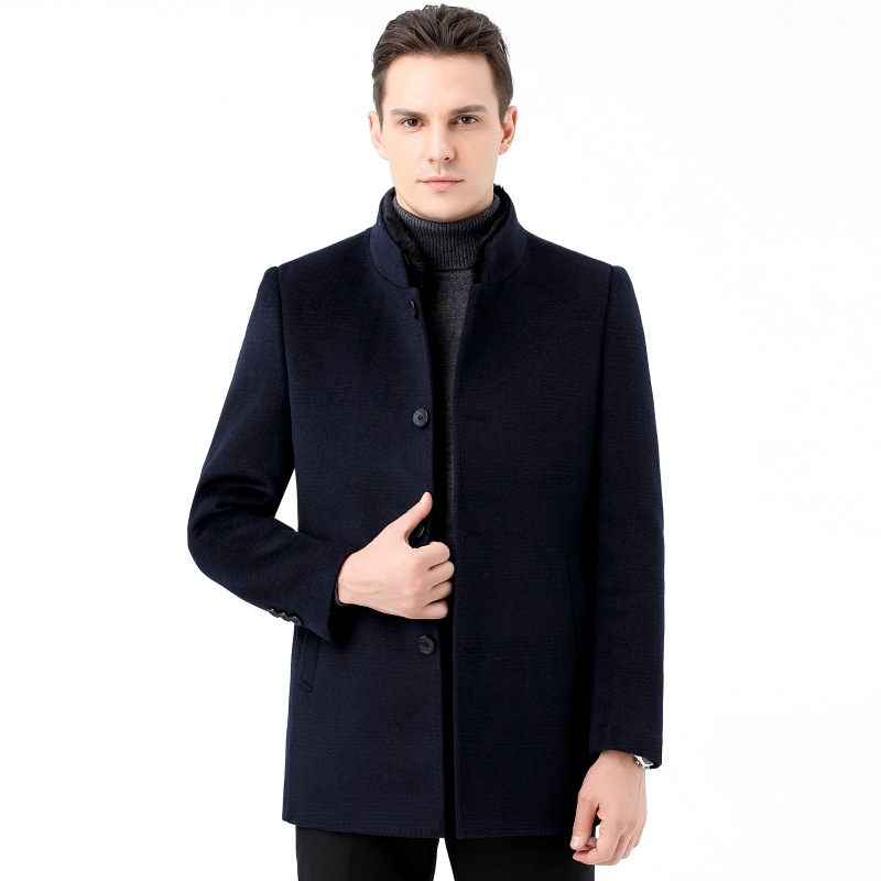 Woolen double-sided cashmere long woolen coat for boys