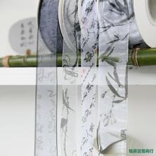 国风水墨丝带中式书法纱带古风飘带手工DIY发饰材料汉服装饰彩带