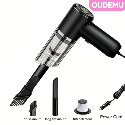 Car Vacuum Cleaner, Handheld Mini Car Vacuum Cleaner, Large Suction Power, Wired Dust Blower, Small Pet Hair Vacuum Cleaner (Tozsoranlar) - black-1
