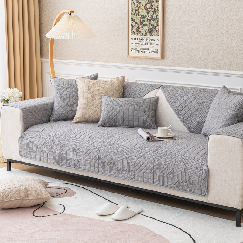 Style minimaliste européen, romantique français, housse de canapé extensible, résistante aux rayures, antidérapante, lavable et élastique, adaptée aux animaux de compagnie_voghion.com
