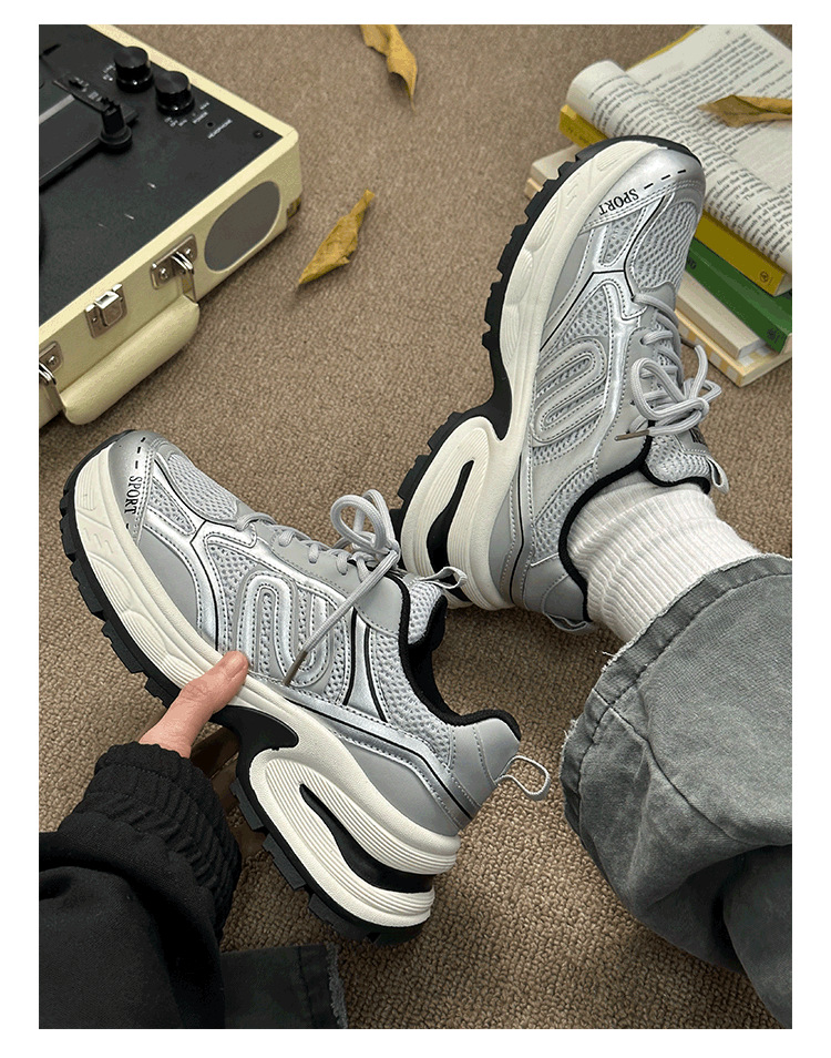 Women's Thick Soled Casual Sports Shoes Versatile Platform Style_voghion.com