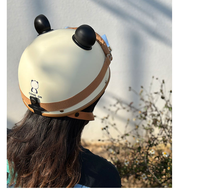 3c certification retro electric motorcycle helmet women men's battery car safety helmet autumn and winter warm four seasons half helmet