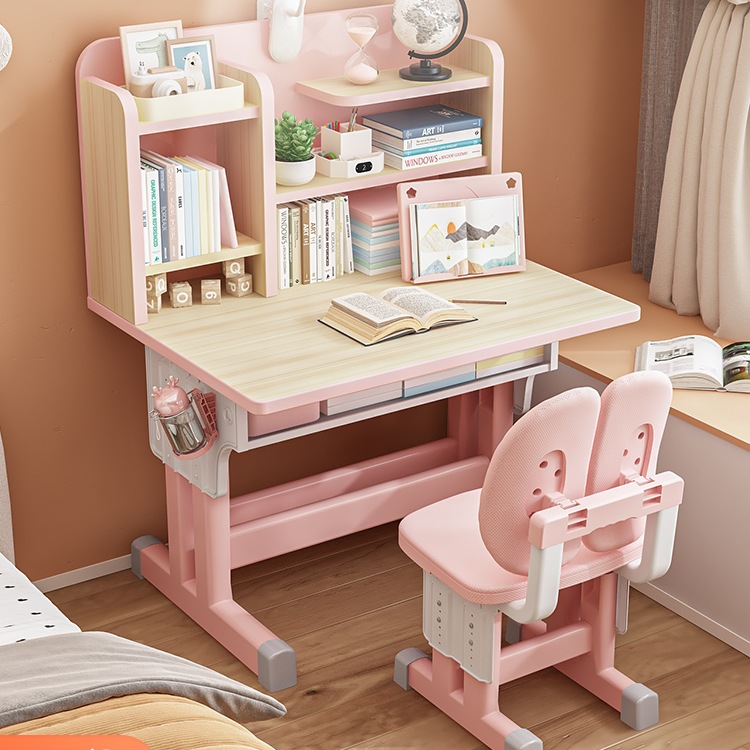 2025 New Children's Study Table Primary School Students Home Writing Desk Children's Table Lift Table and Chair Set