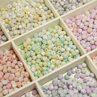 8*6mm [pastoral style] glazed face beads loose beads handmade diy beaded bracelet necklace jewelry material accessories
